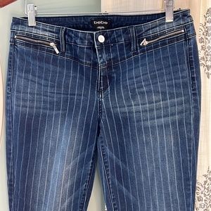 Bebe Shadow Stripe Jeans Size 31